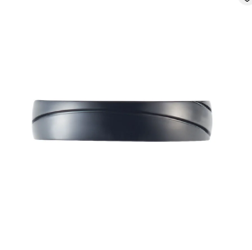 Bague en acier noir